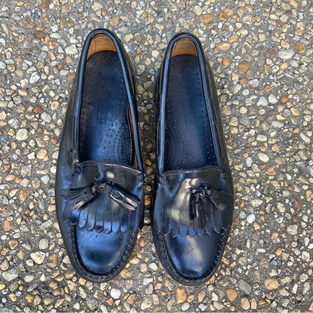 COPY - Vintage Bass Weejuns LAYTON black kiltie tassel loafers 7.5 D - Picture 4 of 7